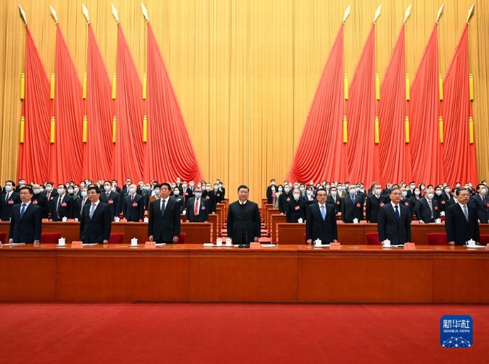 12月14日，中国文学艺术界联合会第十一次全国代表大会、中国作家协会第十次全国代表大会在北京人民大会堂开幕。习近平、李克强、栗战书、汪洋、王沪宁、赵乐际、韩正等出席大会。新华社记者 李学仁 摄