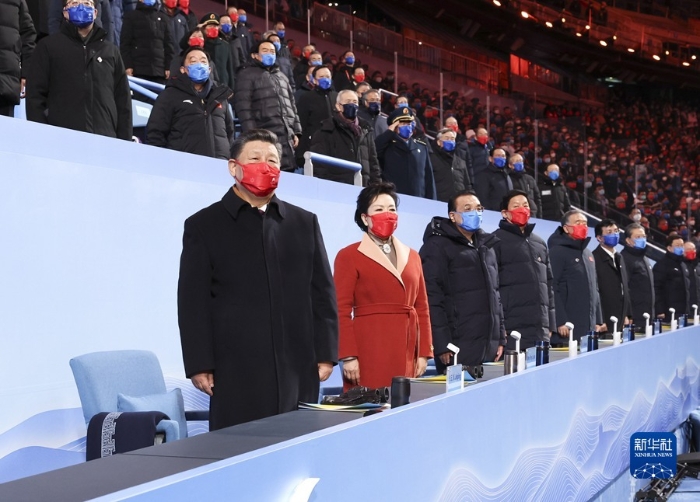 3月4日晚，北京2022年冬残奥会开幕式在国家体育场隆重举行。习近平、李克强、栗战书、汪洋、王沪宁、赵乐际、韩正、王岐山等党和国家领导人出席开幕式。新华社记者 庞兴雷 摄
