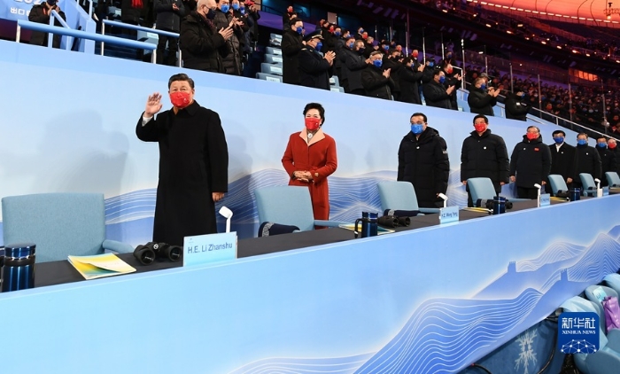 3月4日晚，北京2022年冬残奥会开幕式在国家体育场隆重举行。习近平、李克强、栗战书、汪洋、王沪宁、赵乐际、韩正、王岐山等党和国家领导人出席开幕式。新华社记者 谢环驰 摄